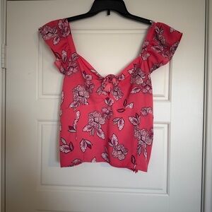 LOFT Pink Floral Blouse